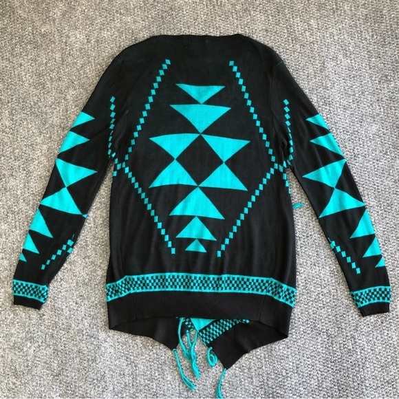 Pink Cattlelac open front fringe cardigan size small - Picture 10 of 12